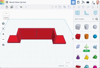 An image of the jig in TinkerCad