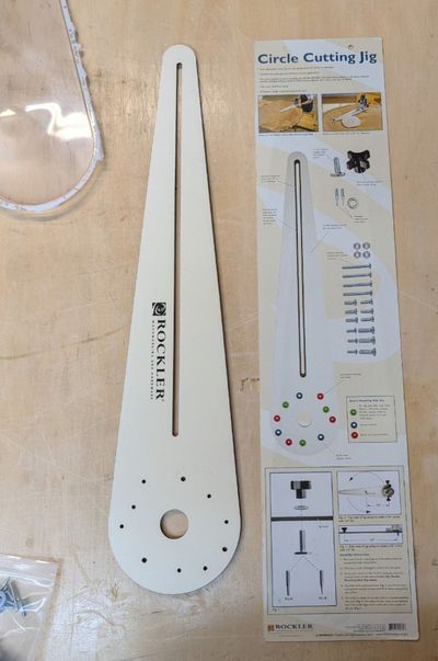 Rockler Circle Cutting Jig right out of the packaging
