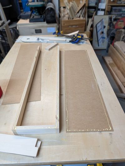 Gluing the panels to the frame