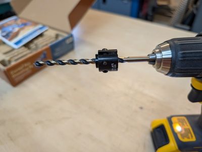 Setting the drill depth