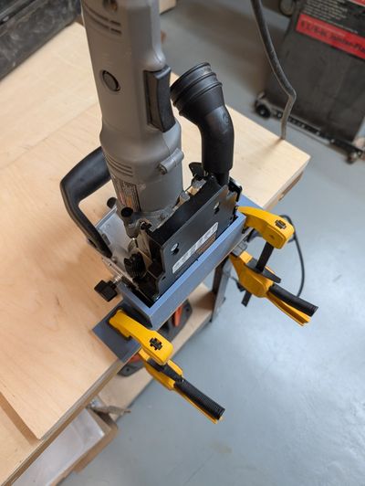 Another image of the biscuit joined in the jig