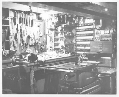 An photo of my father's workbench