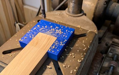 The jig on the drill press